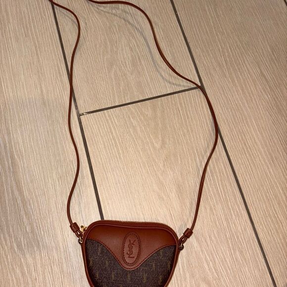 Brand new Saint Laurent Cool Bag Brown Coated Canvas Women'S Shoulder mini - Picture 1 of 7